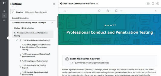 CompTIA PenTest+ CertMaster Perform PT0-003 (V3)